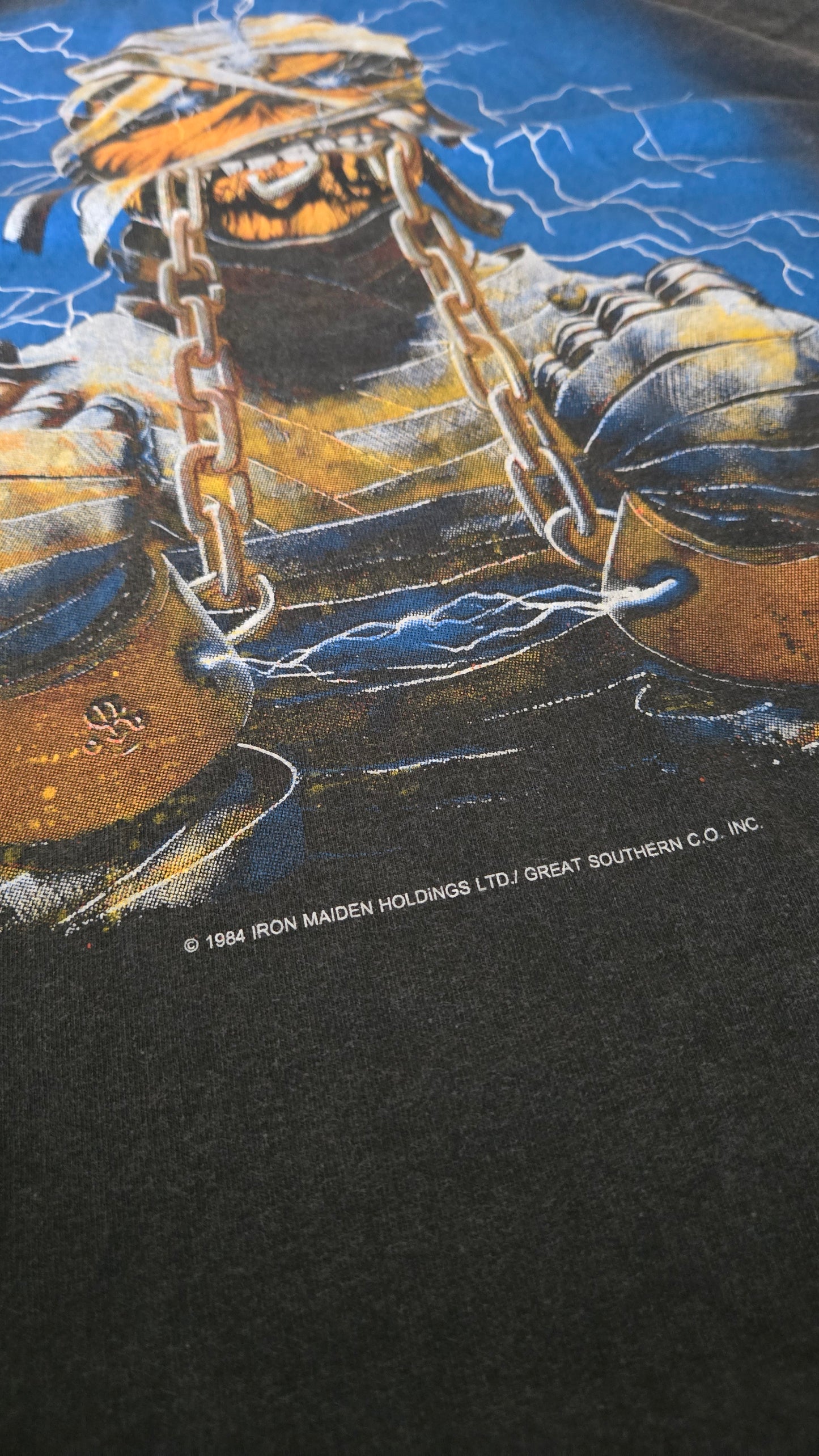 Vintage Iron Maiden "World Slavery Tour 1984-85" T-Shirt - Large - Reprint