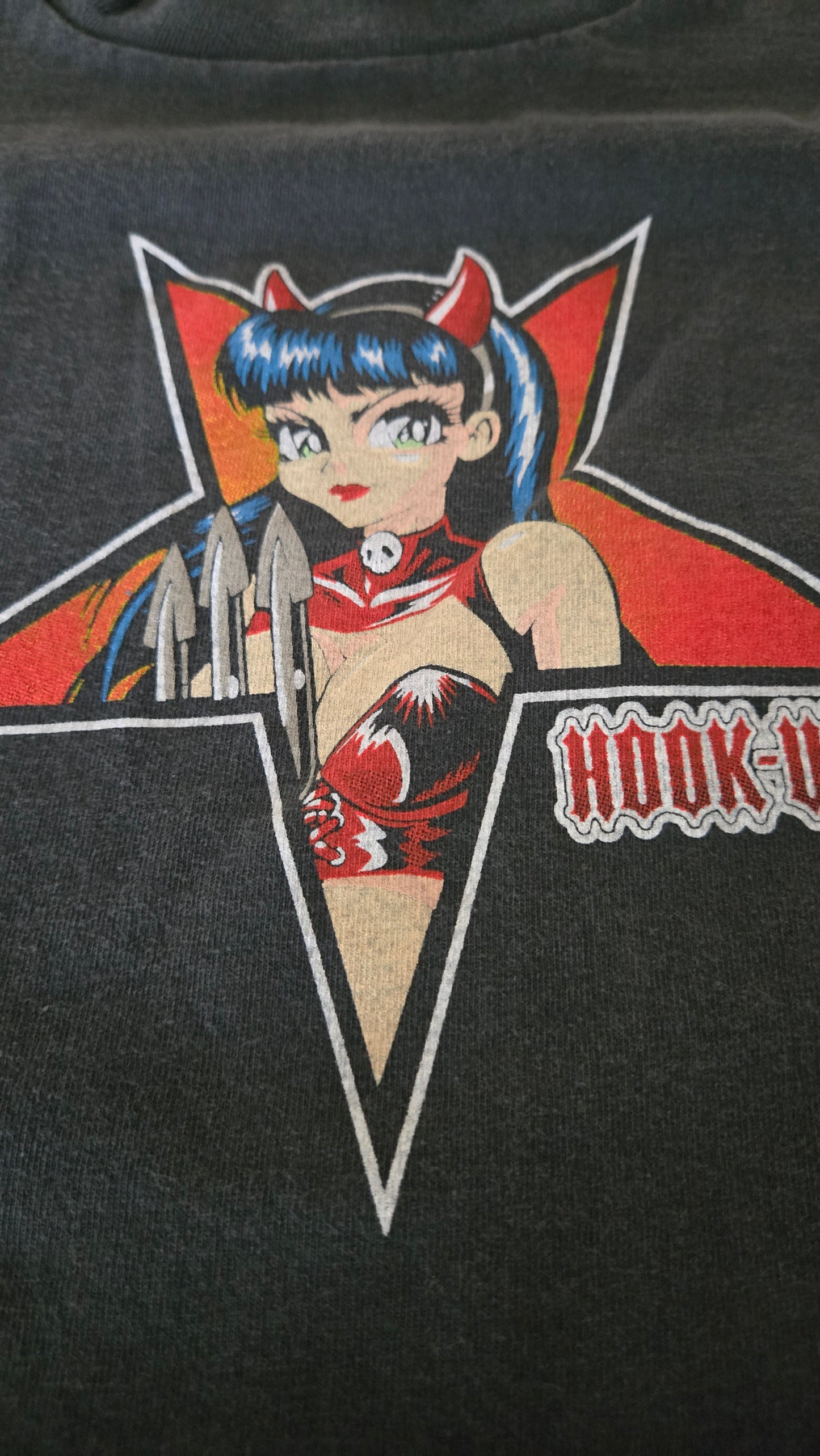 Vintage Hook Ups Tee! iconic "Devil Girl" graphics  XL - Reprint