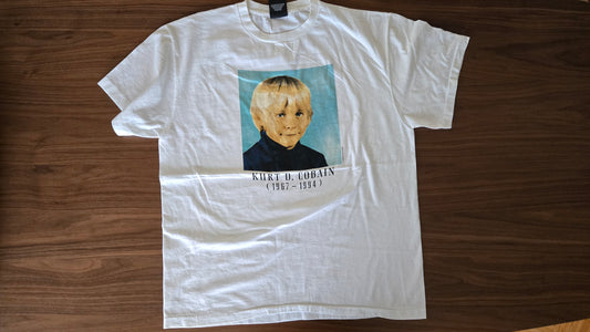 RARE - Vintage Kurt Cobain (NIRVANA) Memorial T-Shirt - XL - reprint