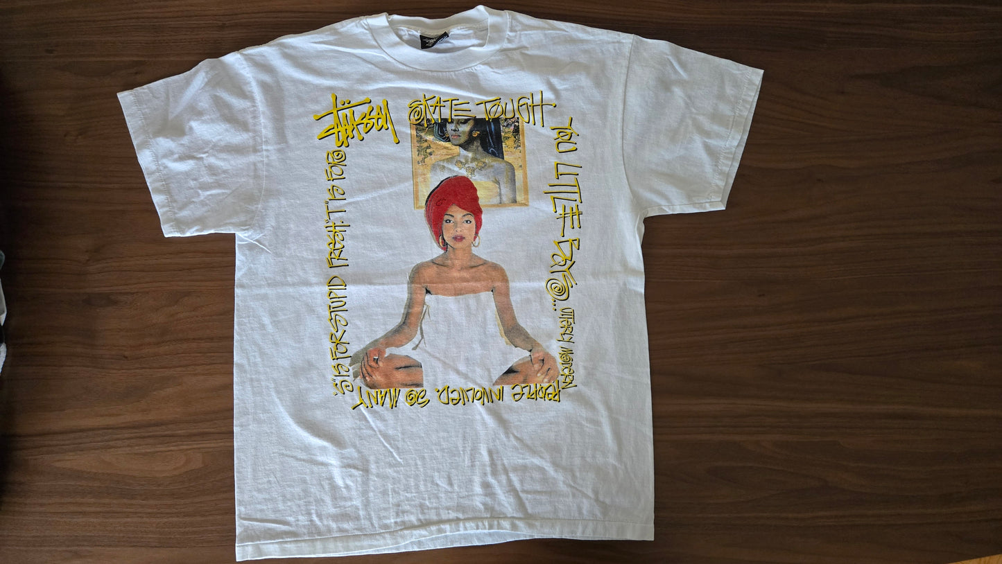 vintage STUSSY X SADE "Skate Tough" Collaboration Tee