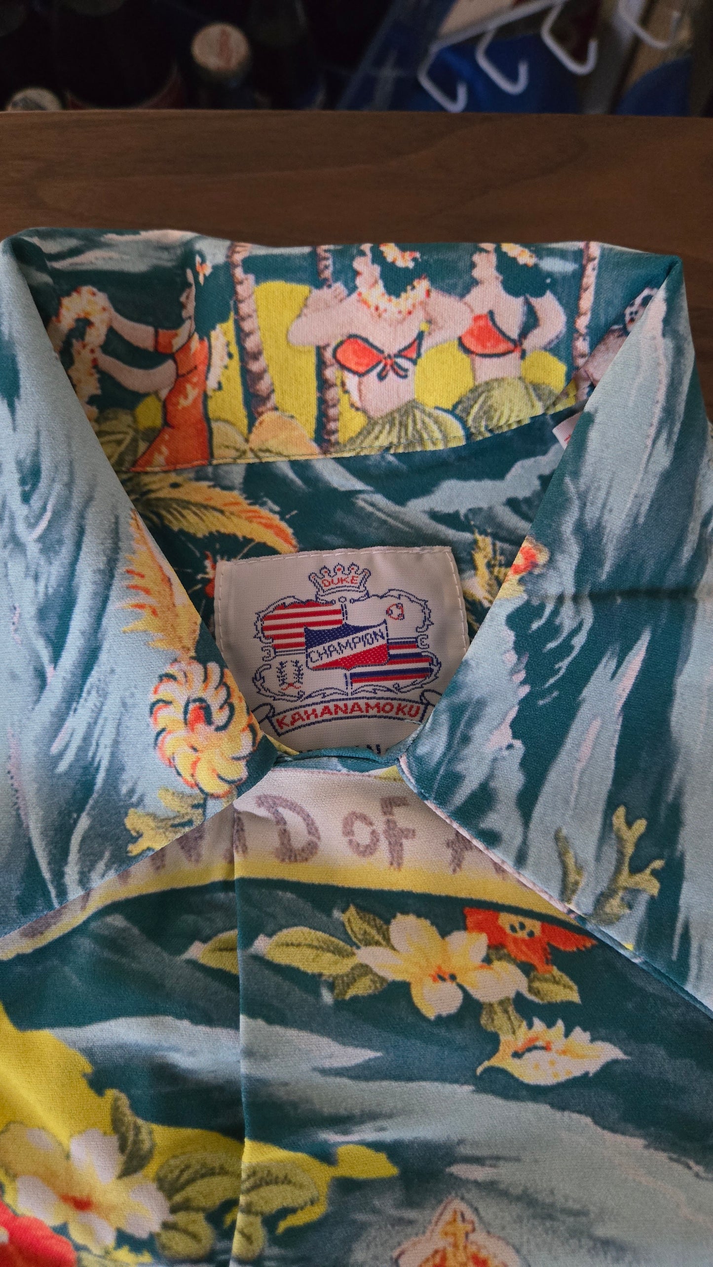 Vintage Kahanamoku - Hawaiian Land of Aloha Shirt - Mens Size XL - Navy Blue
